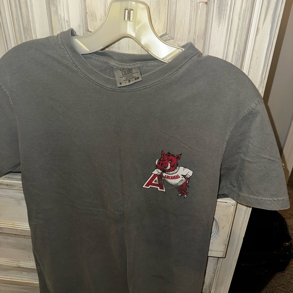 Gray comfort colors Arkansas Razorbacks T-Shirt